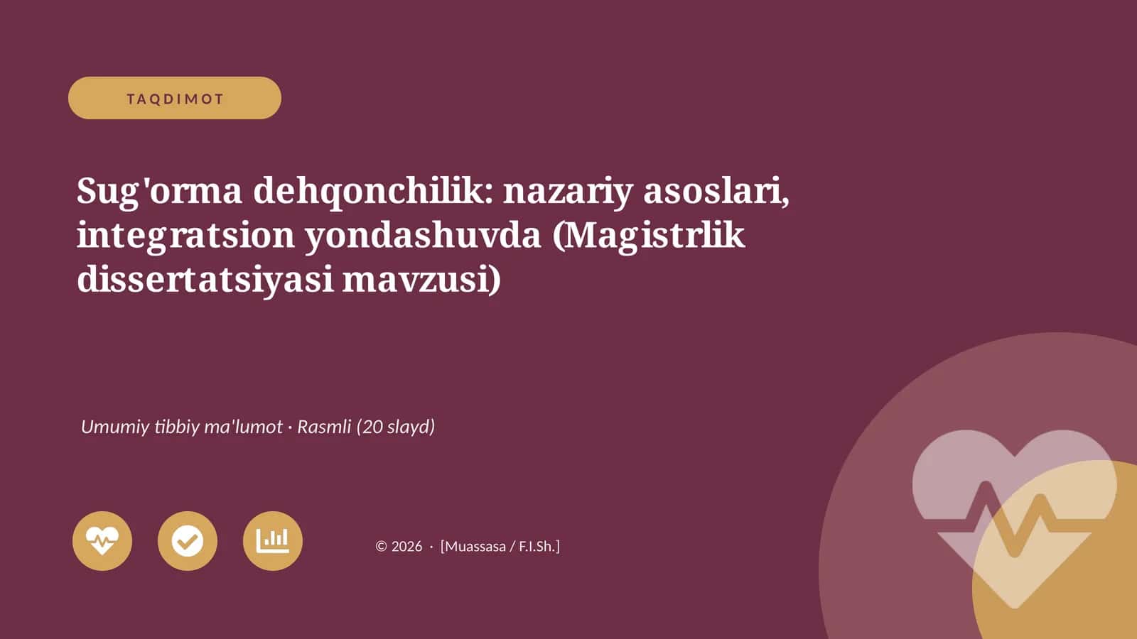 Sug'orma dehqonchilik: nazariy asoslari, integratsion yondashuvda
