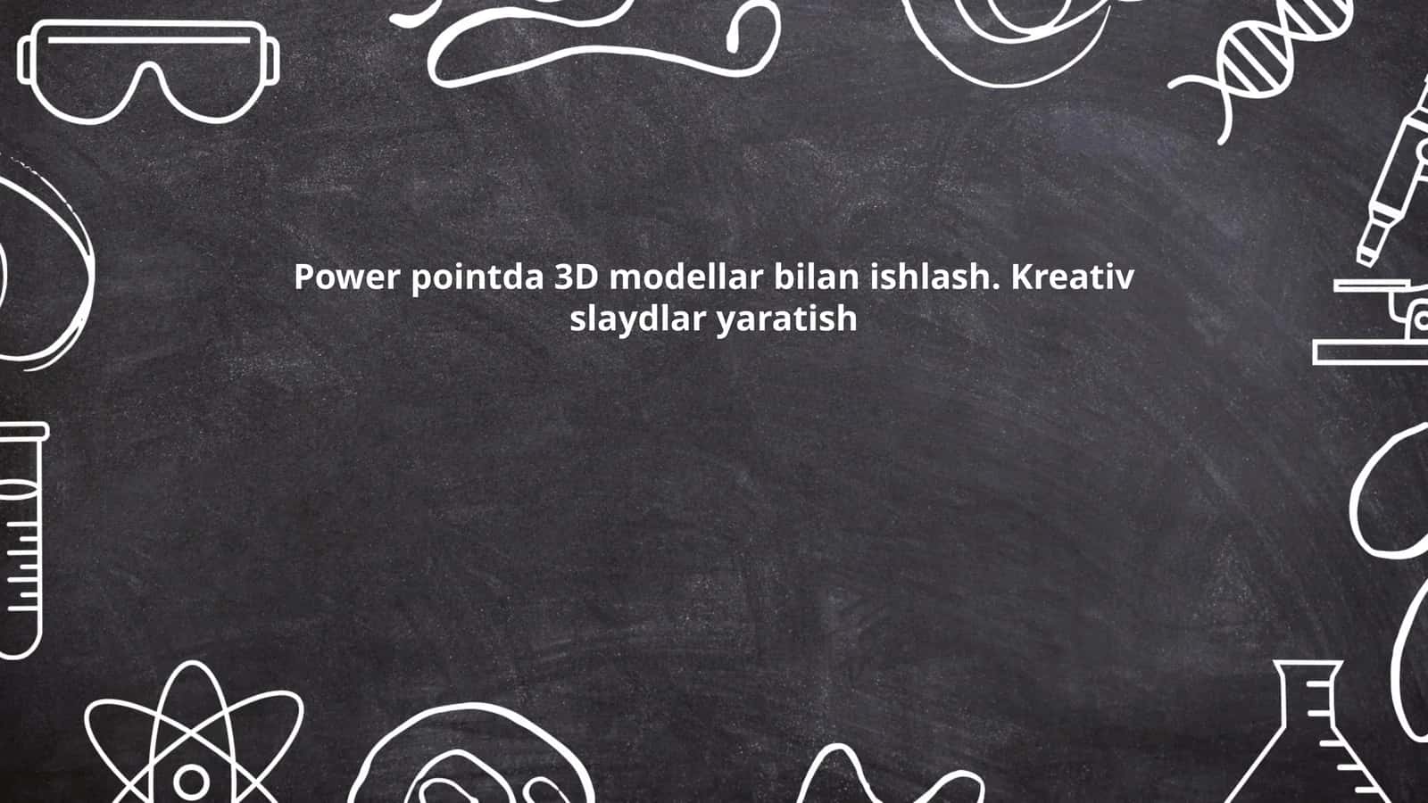 3D modellar asoslari