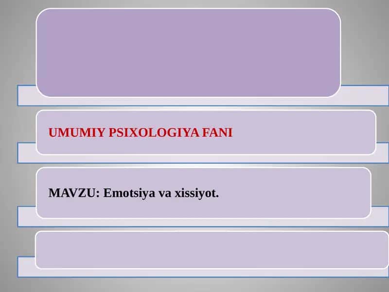 Emotsiya va xissiyot
