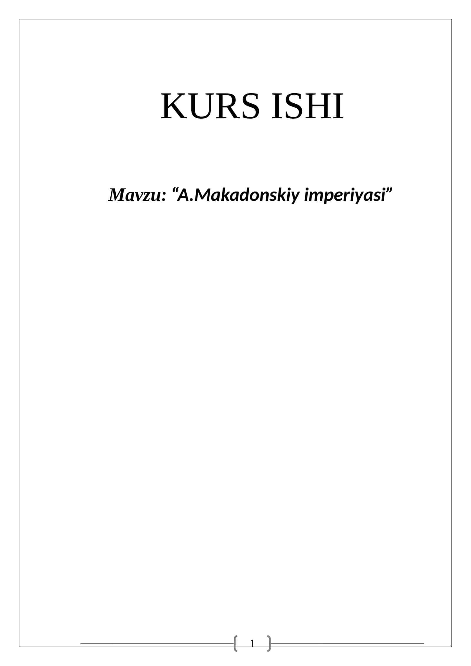 A.Makadonskiy imperiyasi