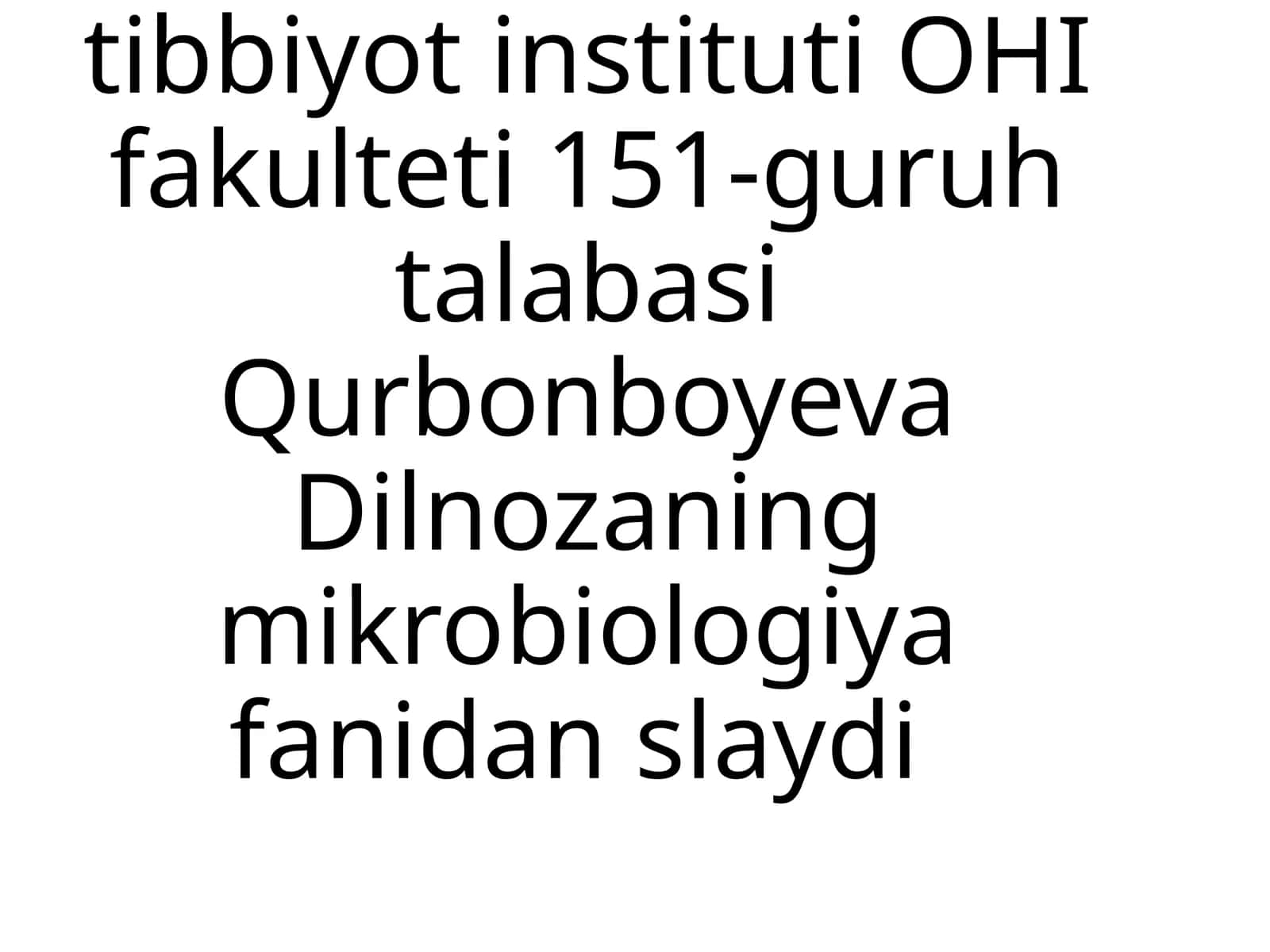 Disbakteriozning zamonaviy bakteriologik diagnostikasi