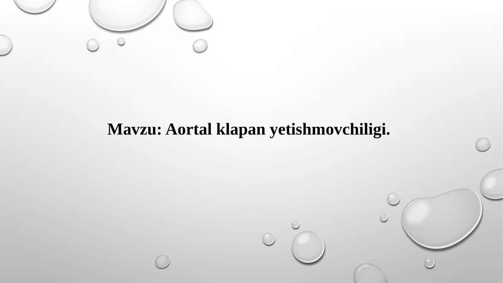 Aortalklapan yetishmovchiligi