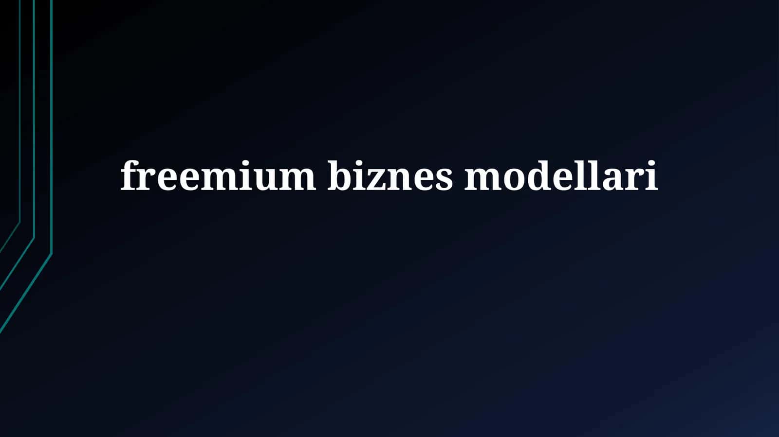 Freemium modellari