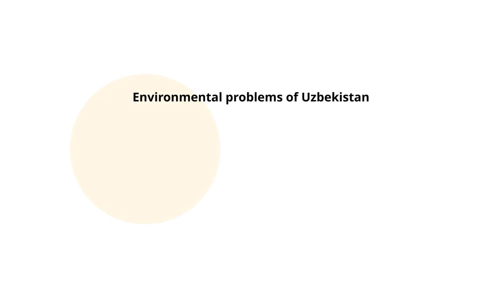 Environmental problems of Uzbekistan