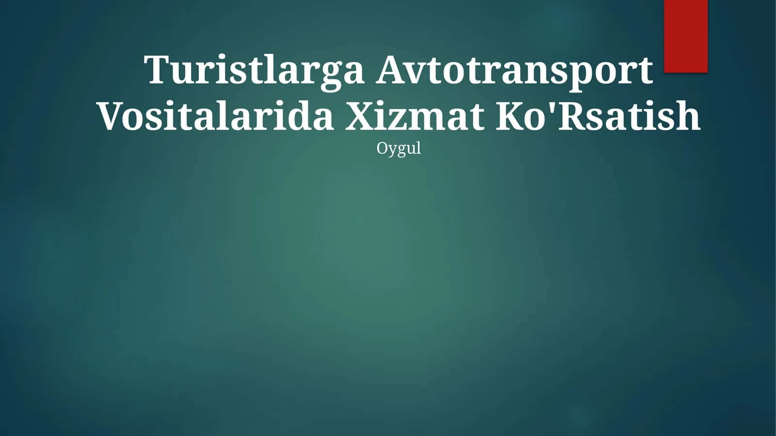 Turistik transport xizmati