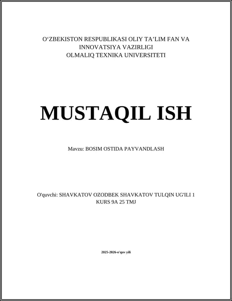 Bosim ostida payvandlash