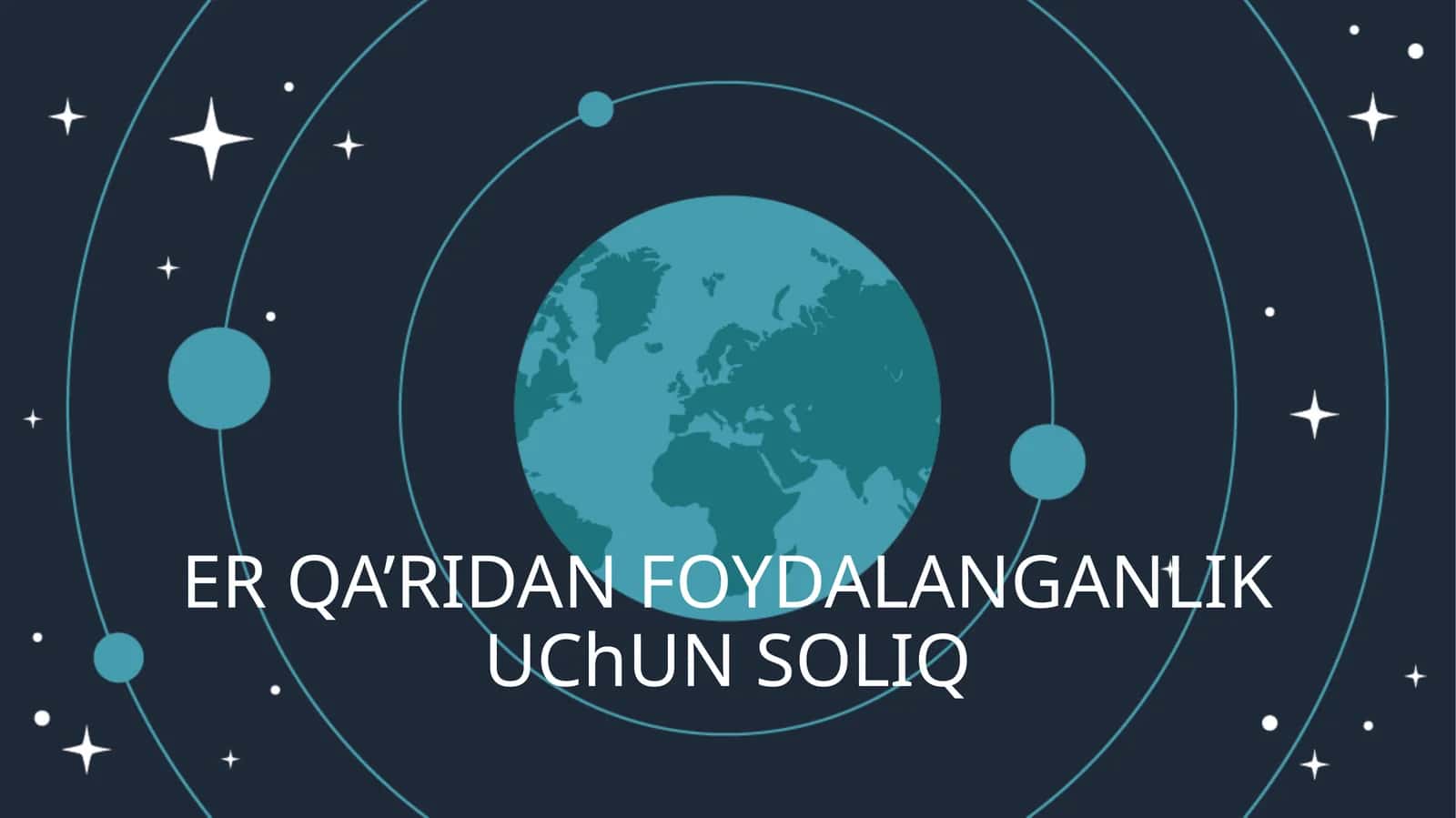 ER QA’RIDAN FOYDALANGANLIK UChUN SOLIQ