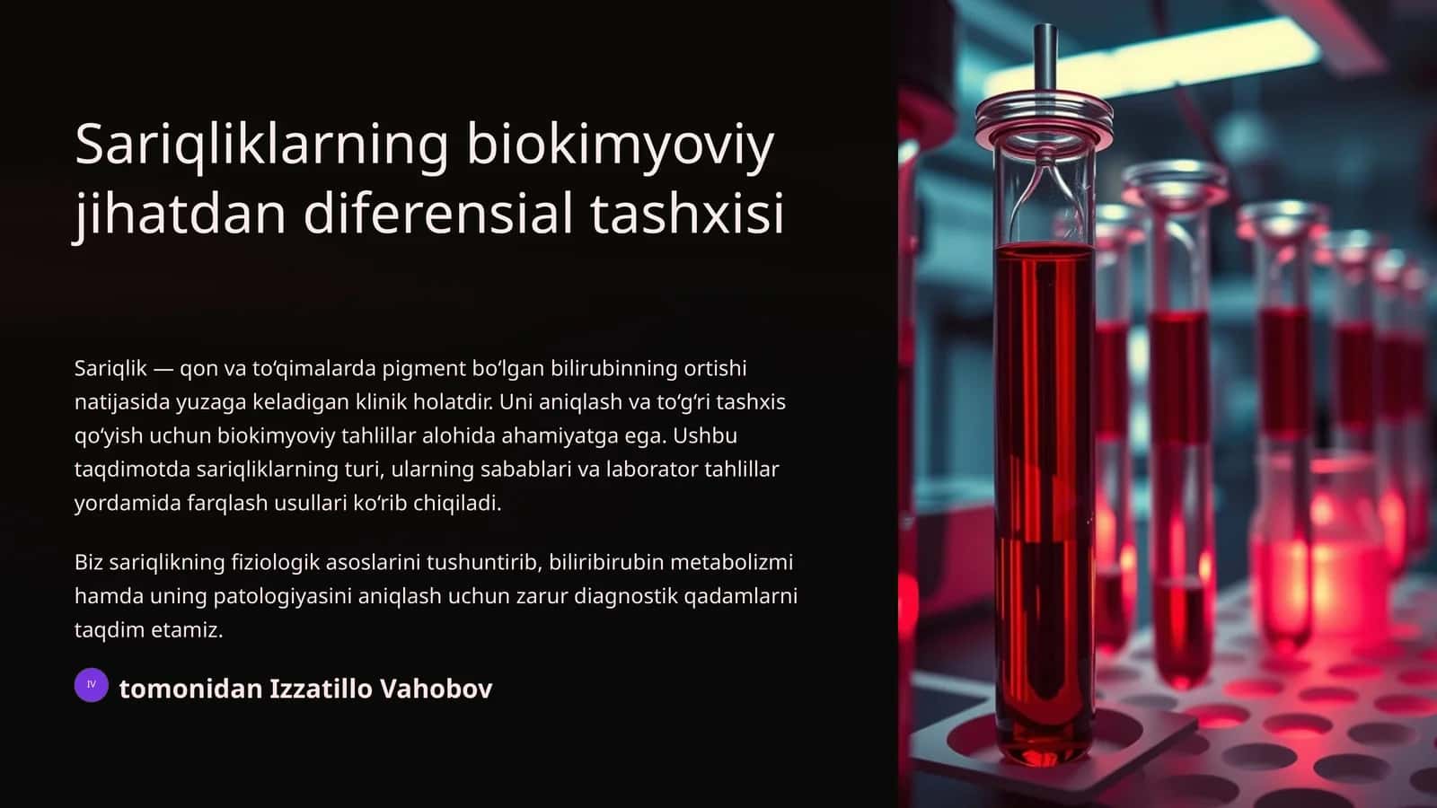 Sariqliklarning biokimyoviy jihatdan diferensial tashxisi