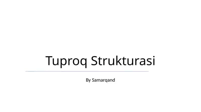Tuproq Strukturasi