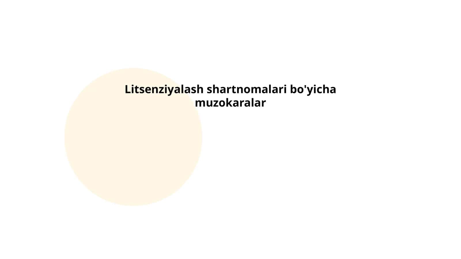Litsenziyalash shartnomalari bo'yicha muzokaralar