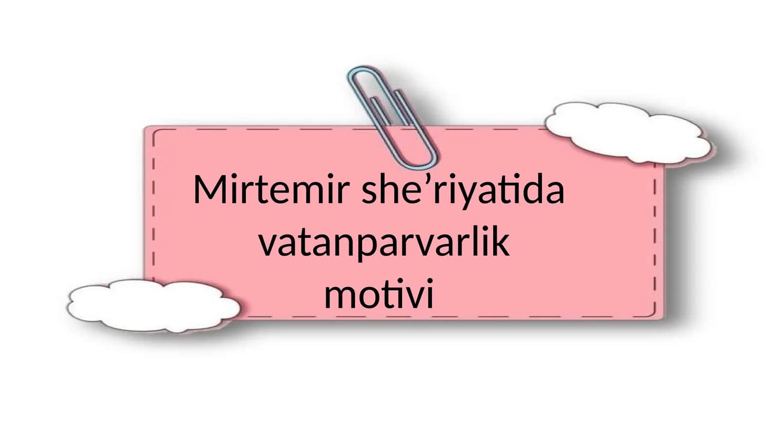 Mirtemir she'riyati
