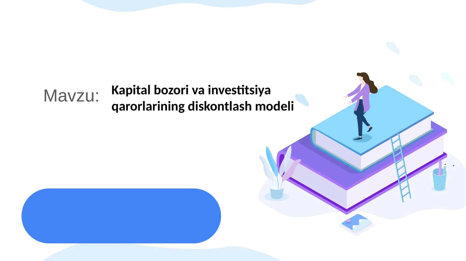 Kapital bozori va investitsiya qarorlarining diskontlash modeli