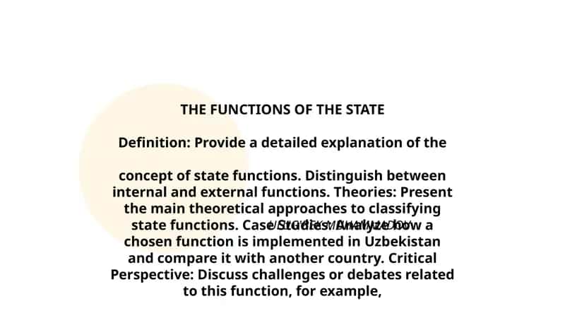 THE FUNCTIONS OF THE STATE