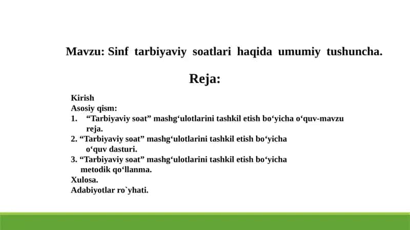 Tarbiyaviy soatlar