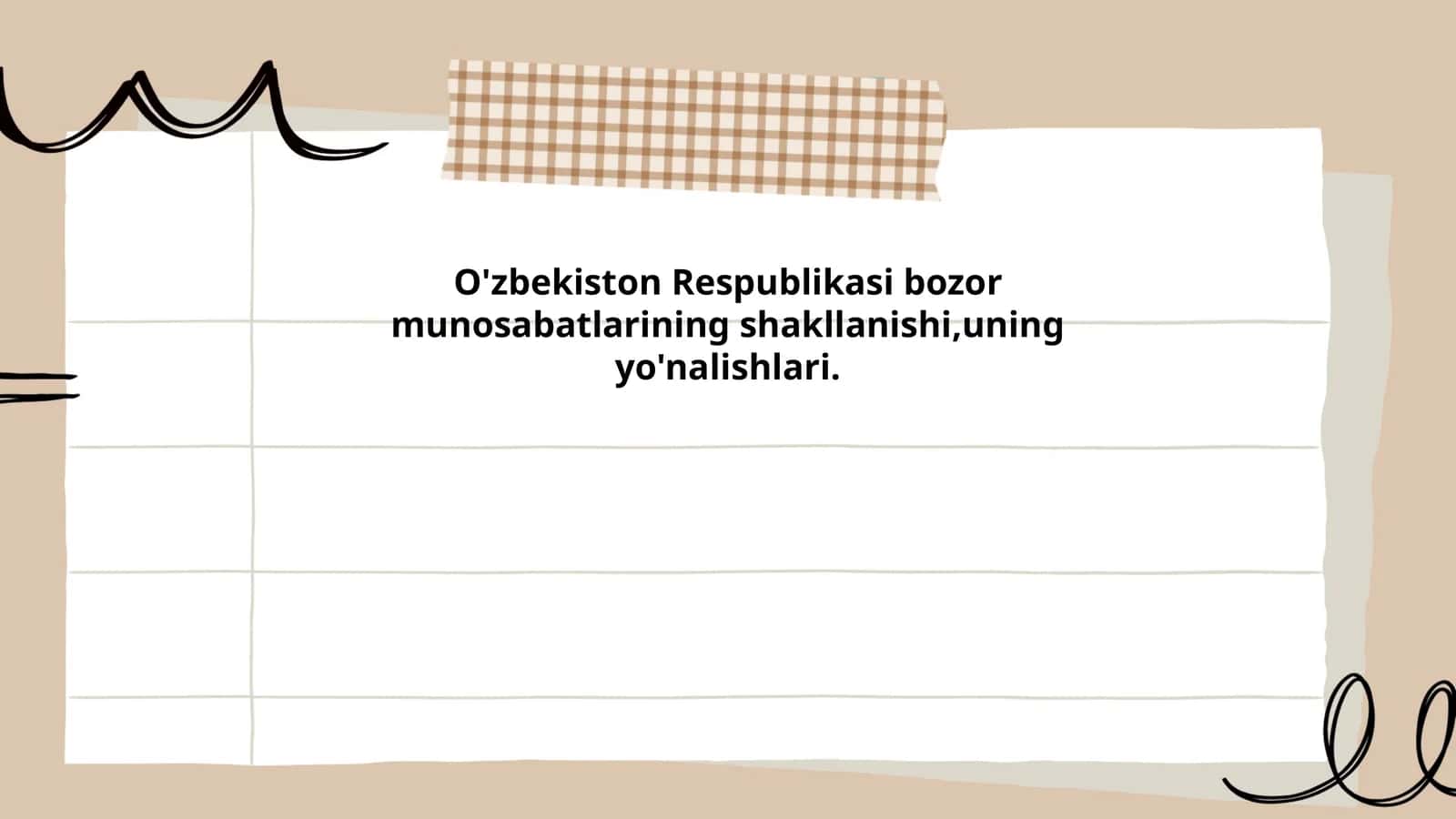 Bozor munosabatlarining nazariy asosi