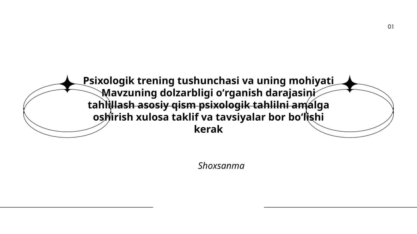 Psixologik trening tushunchasi va uning mohiyati