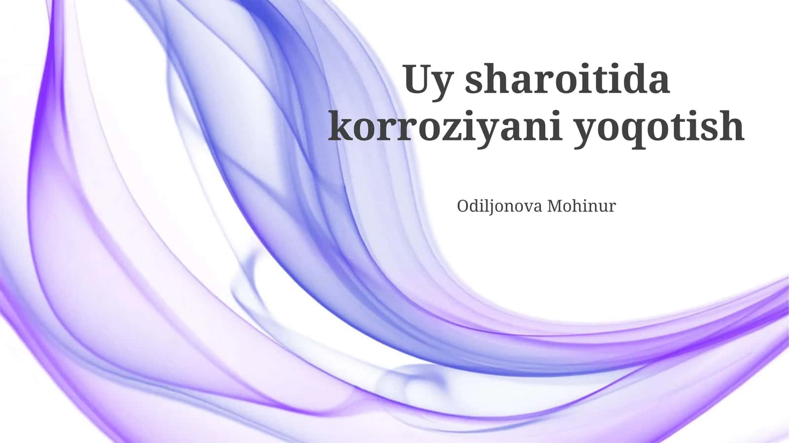 Korroziyani yoqotish