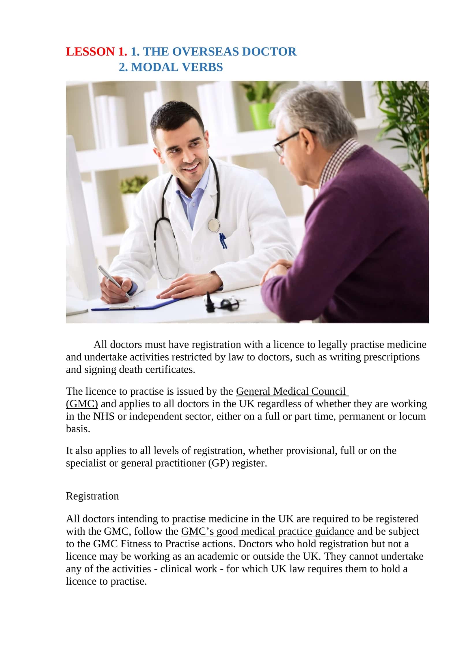 THE OVERSEAS DOCTOR