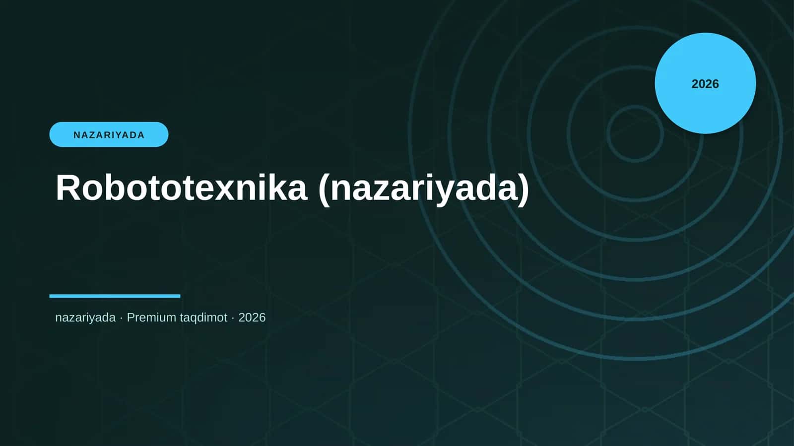 Robototexnika (nazariyada)