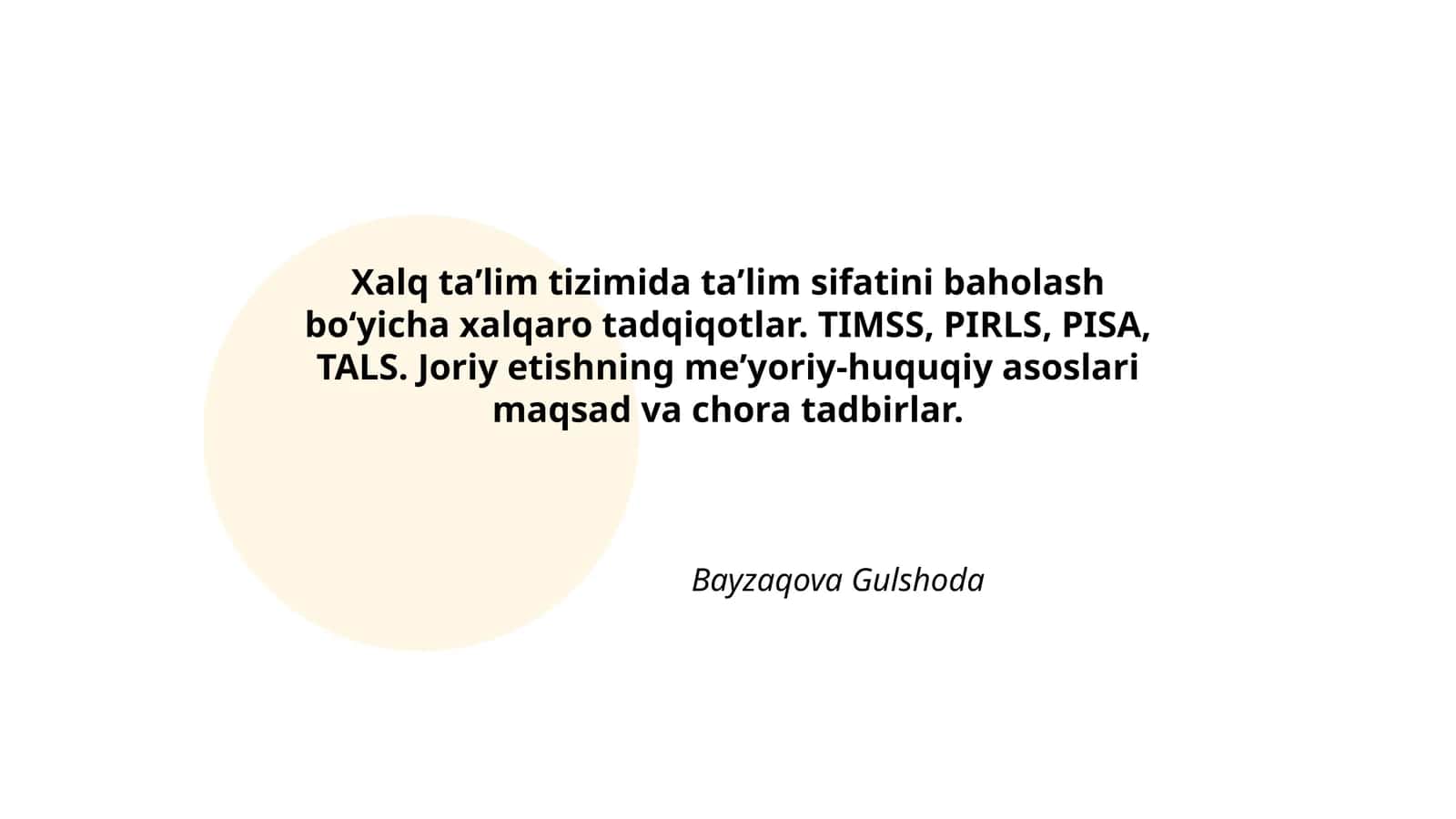 Bayzaqova Gulshoda