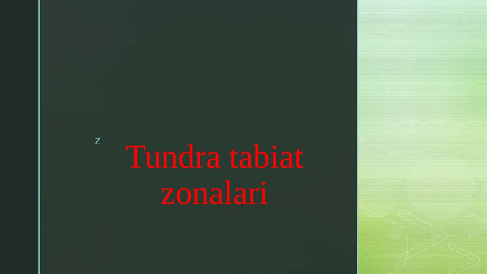 Tundra tabiat zonalari
