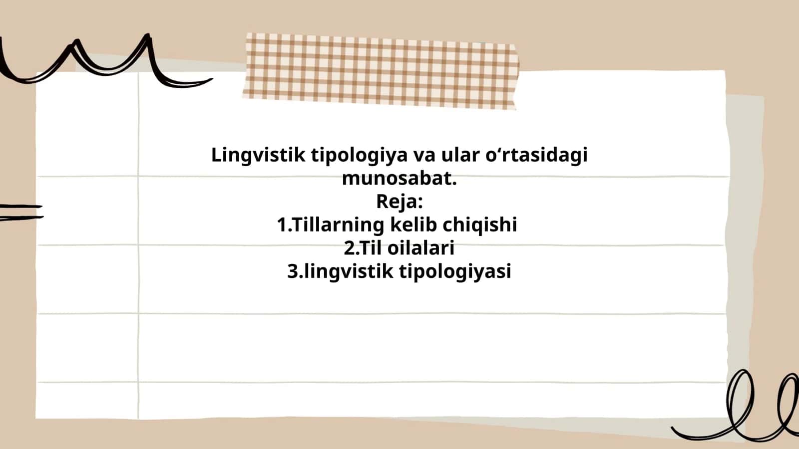 Lingvistik tipologiya va ular oʻrtasidagi munosabat