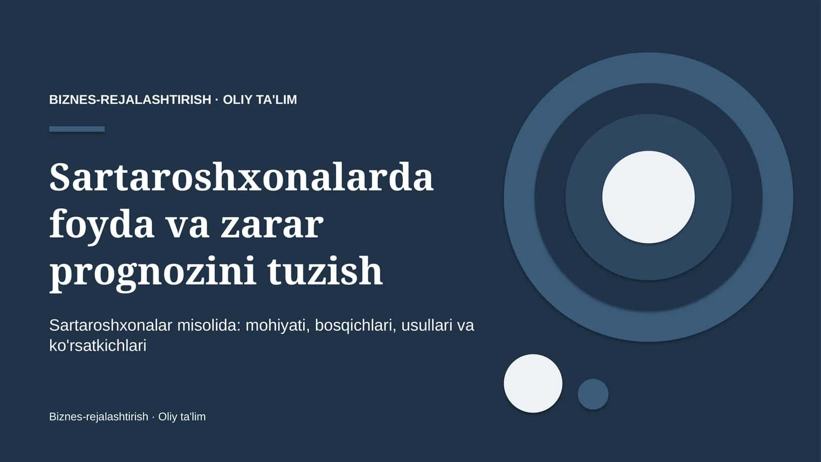 sartaroshxonalarda foyda va zarar prognozini tuzish 6629
