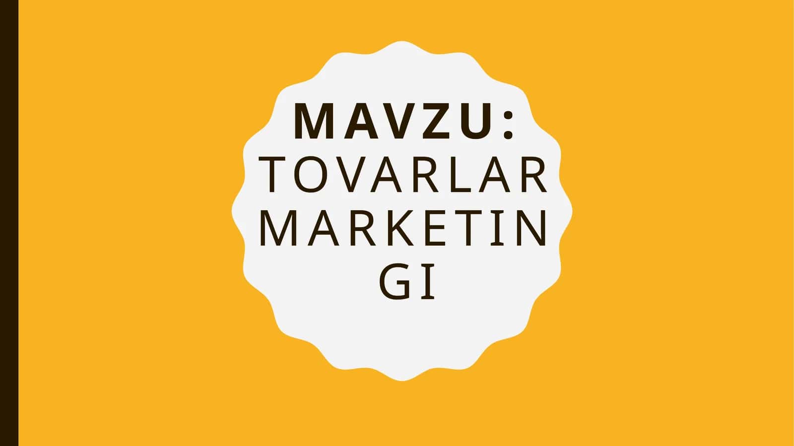 Tovarlarmarketingi