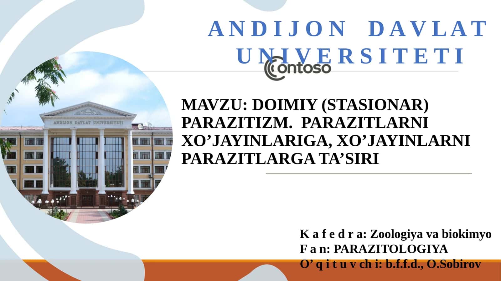 DOIMIY (STASIONAR) PARAZITIZM. PARAZITLARNI XO’JAYINLARIGA, XO’JAYINLARNI PARAZITLARGA TA’SIRI