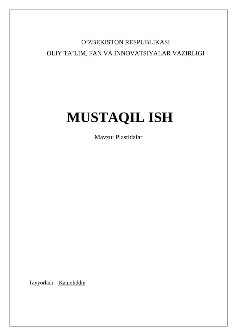 Plastidalar