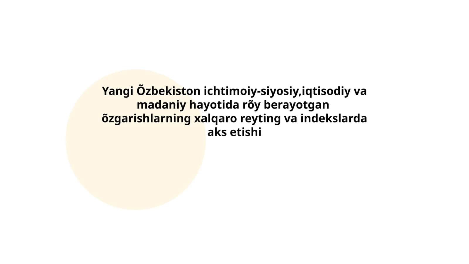Yangi O'zbekiston strategiyasi