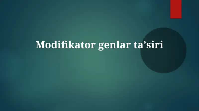 Modifikatorgenlartaʼsiri