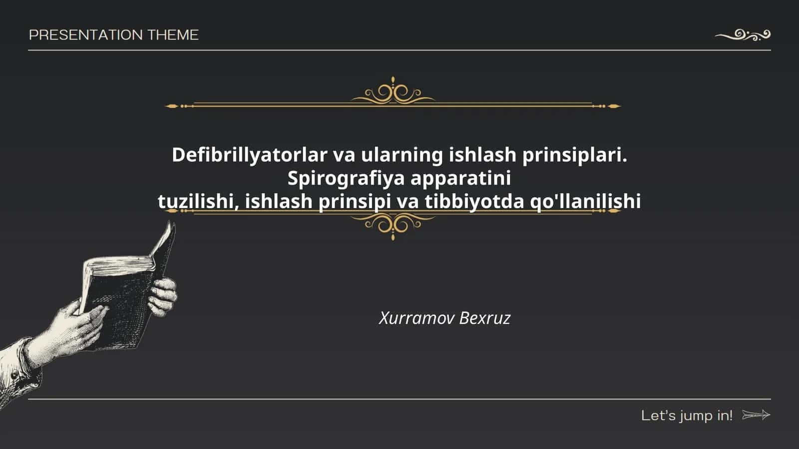 Defibrillyatorlar va ularning ishlash prinsiplari. Spirografiya apparatini tuzilishi, ishlash prinsi