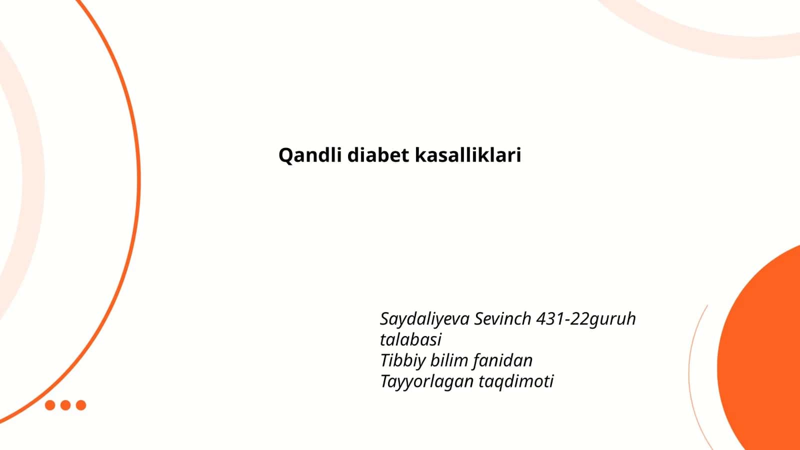 Qandli diabet kasalliklari