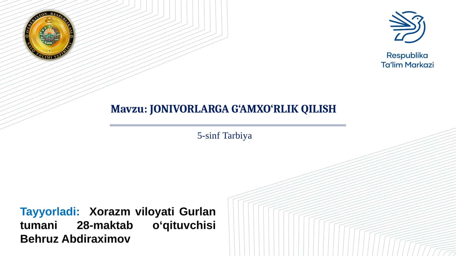 JONIVORLARGA G‘AMXO‘RLIK QILISH