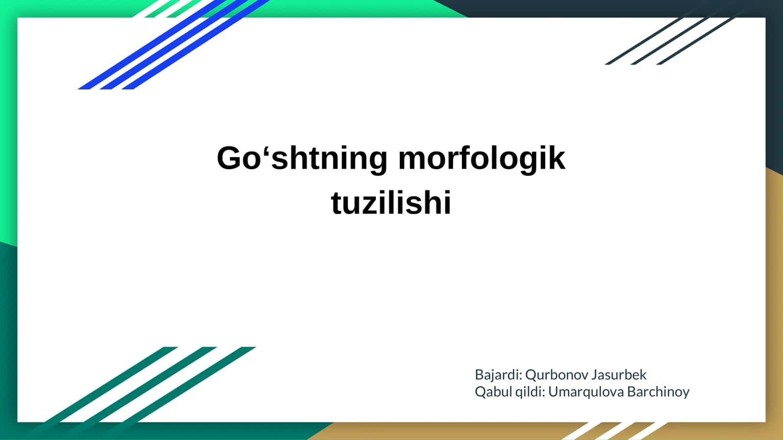 Morfologik tuzilishining ahamiyati
