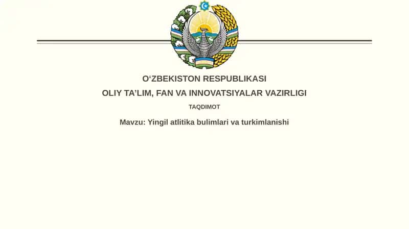Yengil atletika: Tuzilma va Klassifikatsiya
