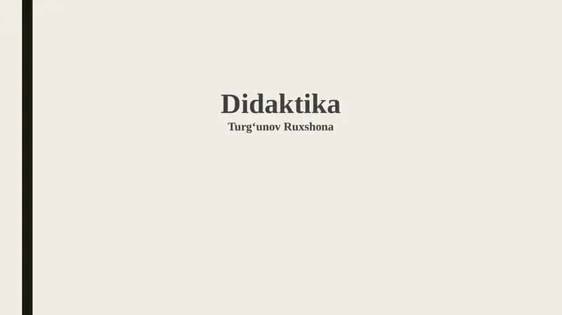 Didaktika