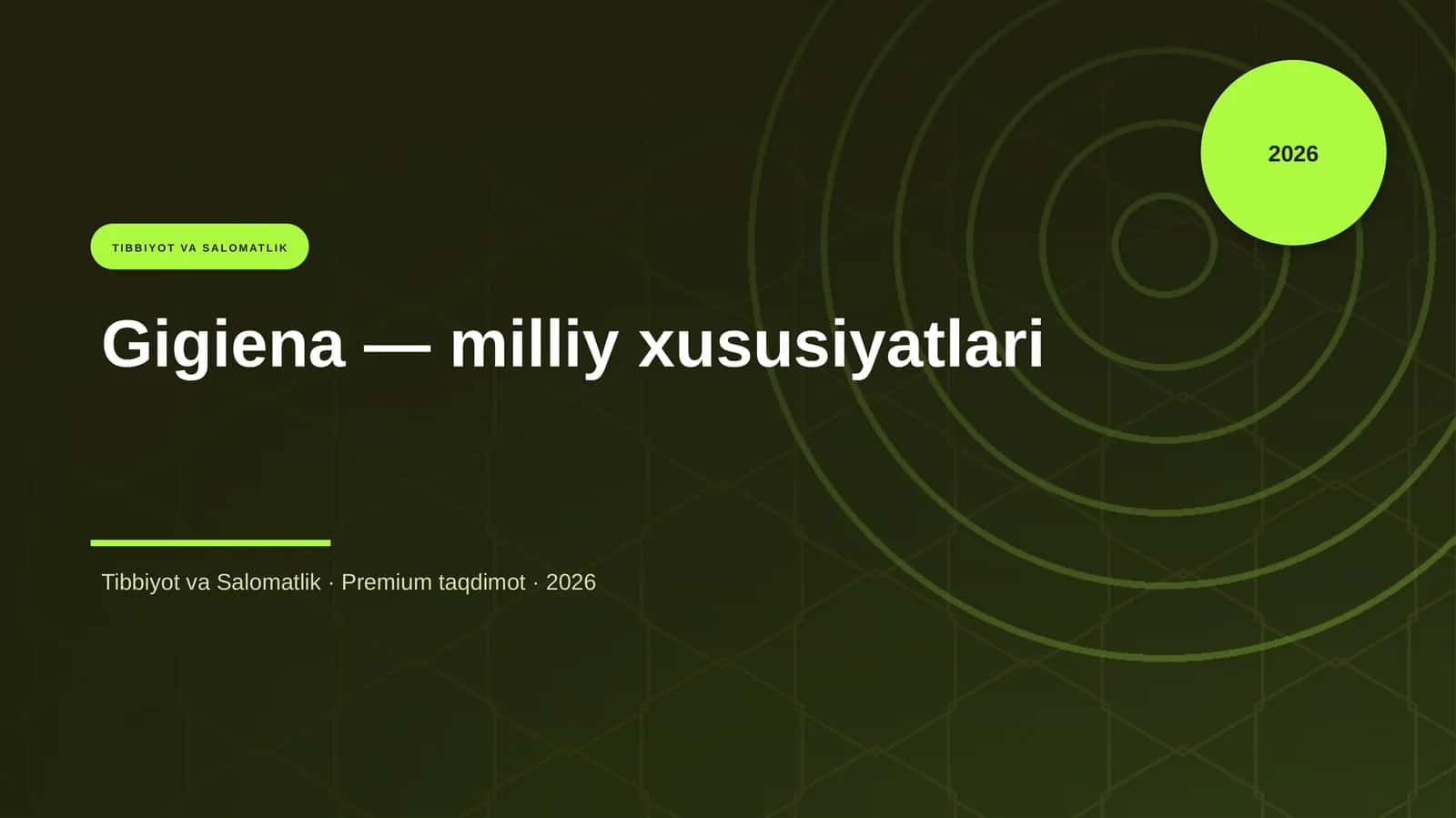 Gigiena — milliy xususiyatlari