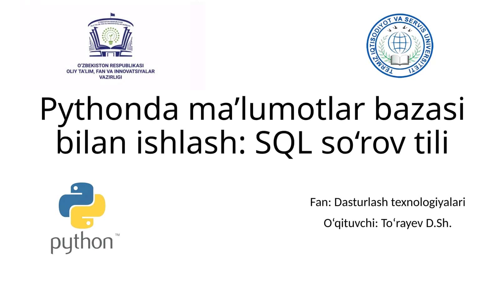 SQL so‘rov tili