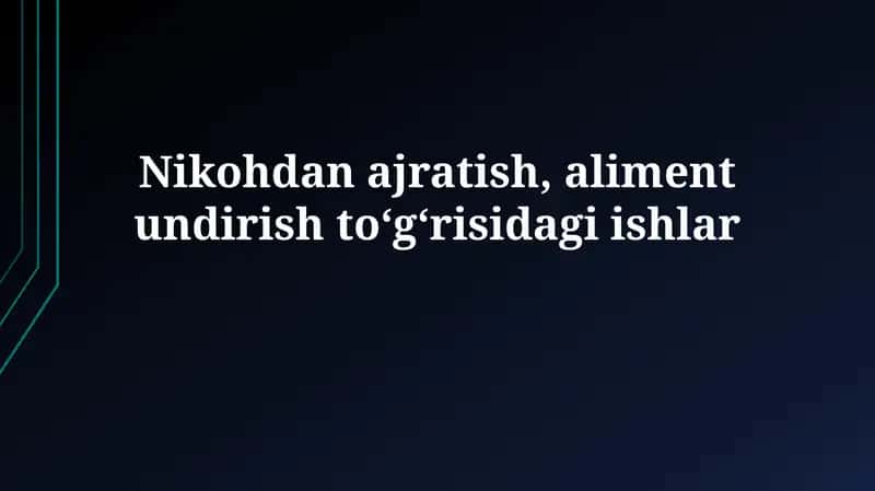 Nikohdan ajratish va aliment majburiyatlari