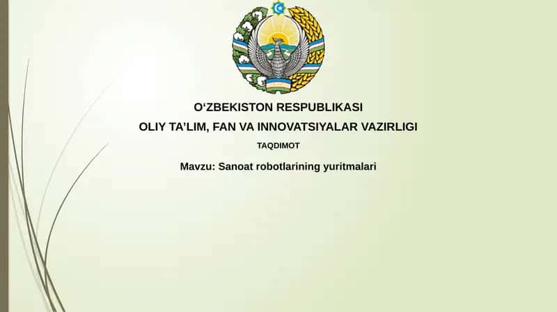 Sanoatrobotlarining yuritmalari