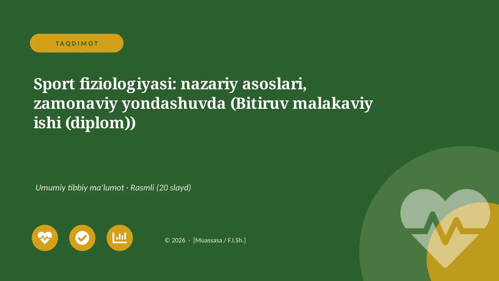 Sport fiziologiyasi: nazariy asoslari, zamonaviy yondashuvda