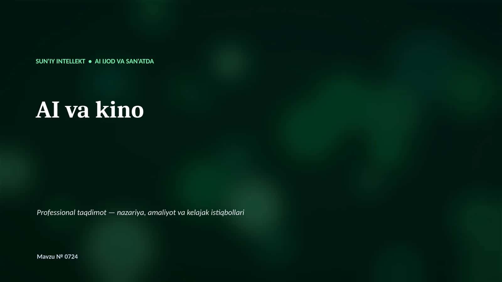 AI va kino