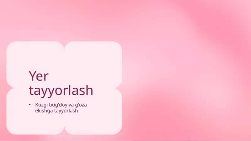 Yer tayyorlash