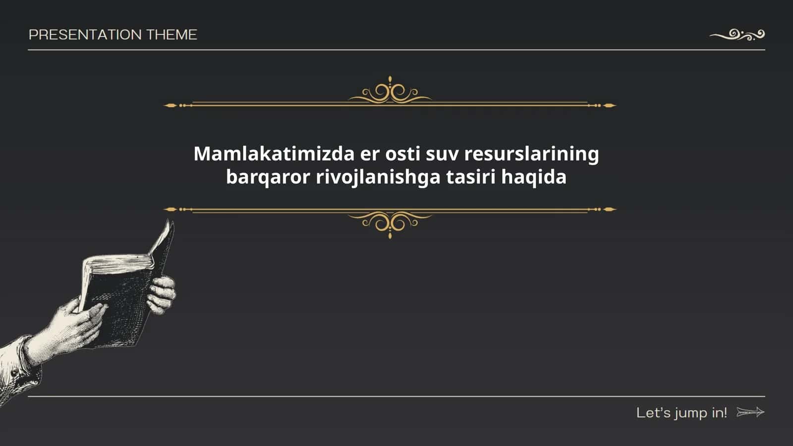 Mamlakatimizda er osti suv resurslarining barqaror rivojlanishga tasiri haqida