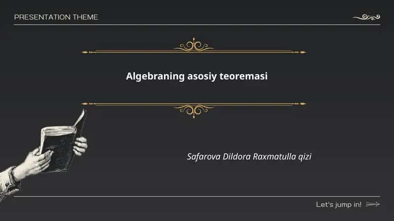 Algebraning asosiy teoremasi