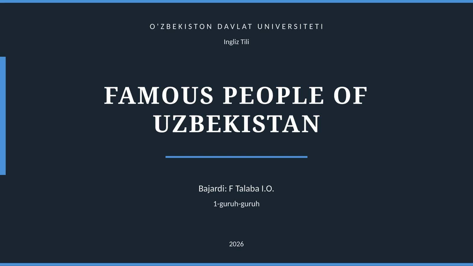 FAMOUS PEOPLE OF UZBEKISTAN