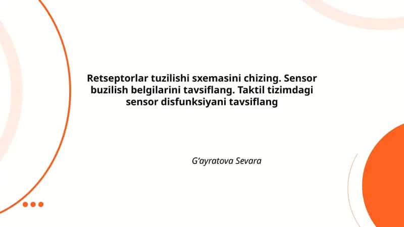 Retseptorlar tuzilishi sxemasi