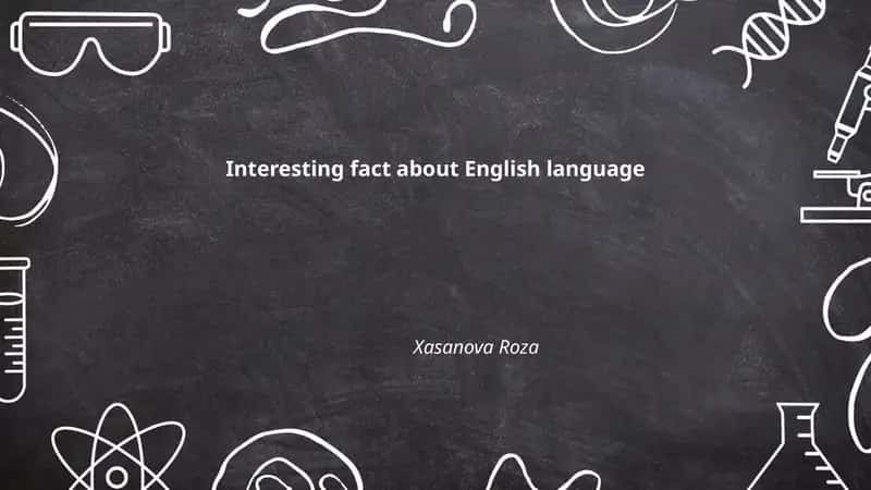 Interesting Fact about English Language
